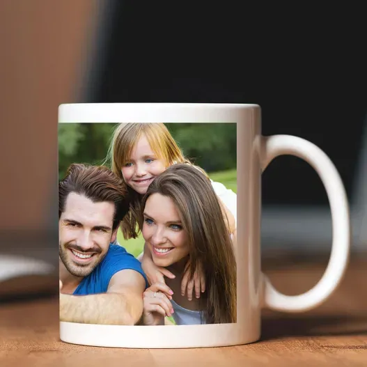 Taza blanca personalizada con foto (Vista alternativa)