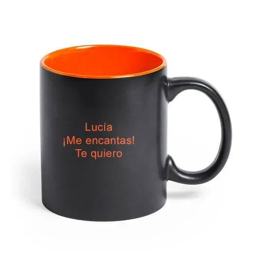 Taza de desayuno negra (Vista alternativa)