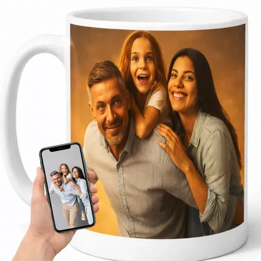 Taza personalizada a partir de tu foto (Elige tu estilo) (Idea de regalo original)