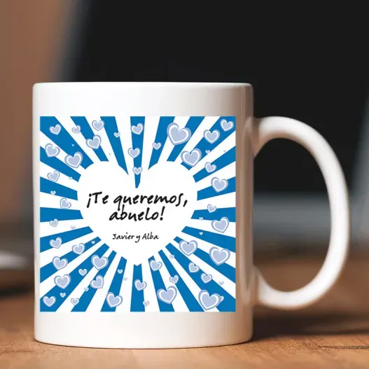 Taza personalizada con dedicatoria (Detalle de presentación)