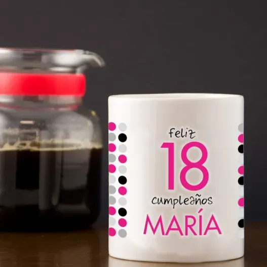 Taza personalizada 'cumplea&ntilde;os' (Vista alternativa)
