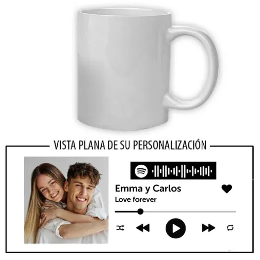 Taza personalizada Spotify (Detalle de presentación)