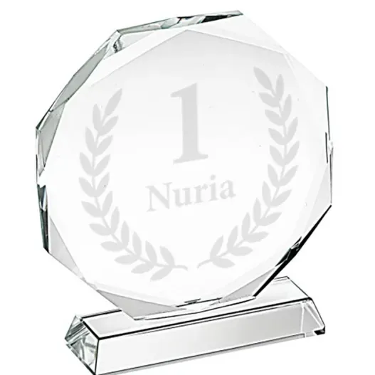 Trofeo de cristal personalizado (Vista alternativa)