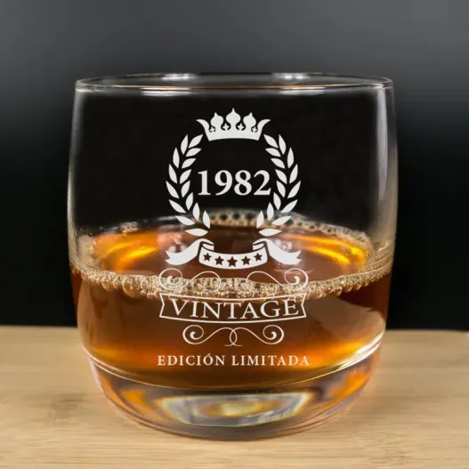Vaso de whisky grabado '40 Cumplea&ntilde;os'