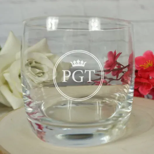 Vaso de whisky grabado con iniciales (Vista alternativa)