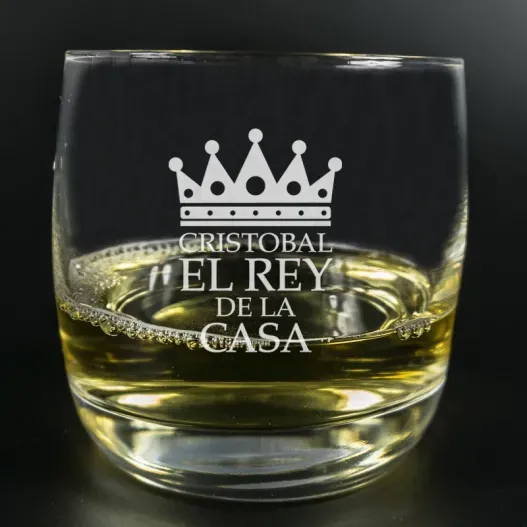 Vaso de whisky grabado para el rey de la casa (Vista alternativa)