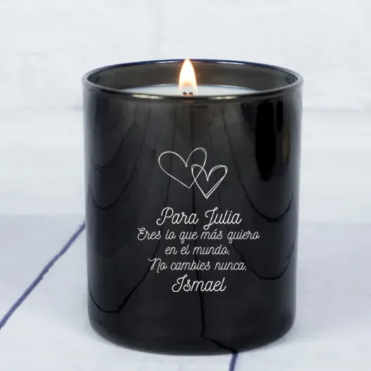 Vela grabada corazones (Foto de catálogo)
