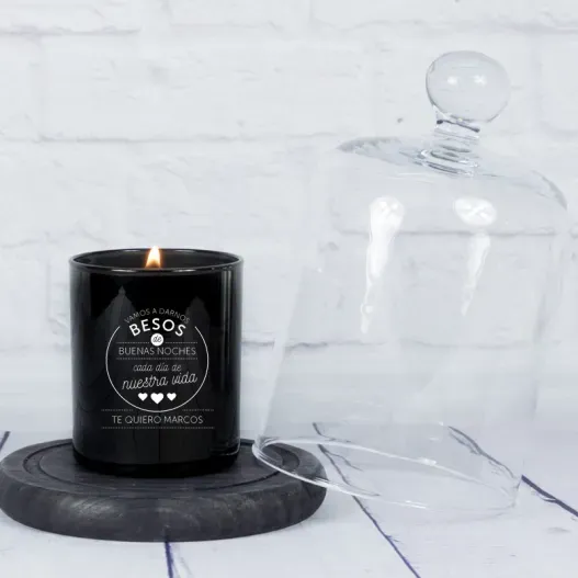 Vela grabada para enamorados (Idea de regalo original)