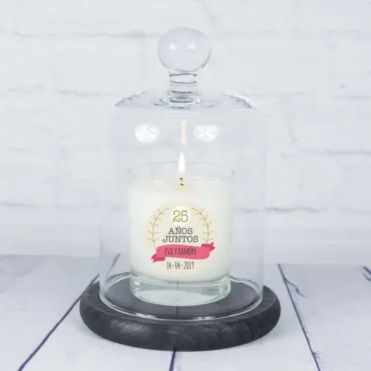 Vela personalizada Bodas de Plata y Bodas de Oro (Vista alternativa)