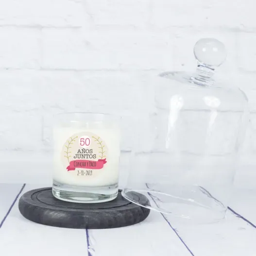 Vela personalizada Bodas de Plata y Bodas de Oro (Idea de regalo original)