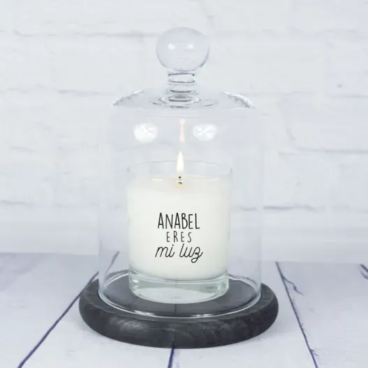 Vela personalizada con mensaje (Detalle de presentación)