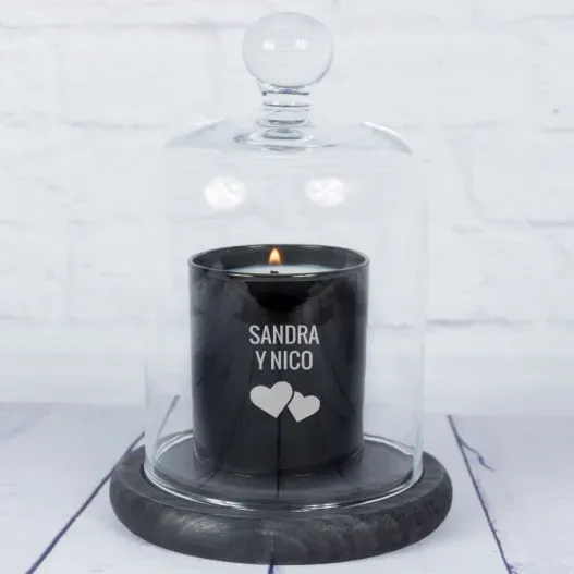 Vela personalizada 'Motivos' con campana de cristal