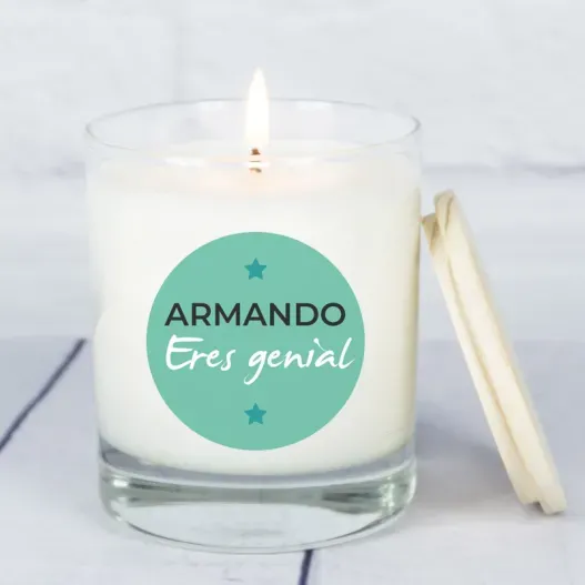 Vela personalizada 'Eres genial' (Foto de catálogo)