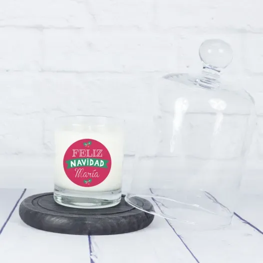 Vela personalizada Feliz Navidad (Idea de regalo original)