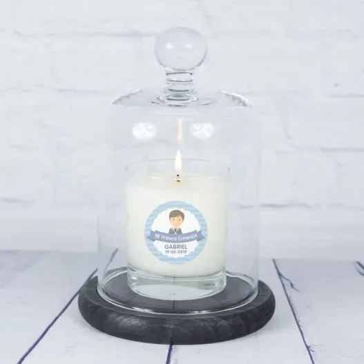 Vela personalizada para comuniones (Detalle de presentación)