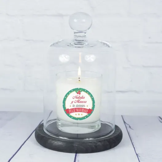 Vela personalizada para desear Feliz Navidad (Vista alternativa)