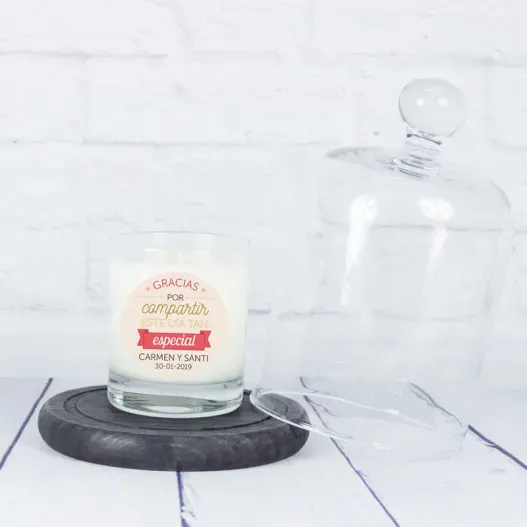 Vela personalizada para regalo de bodas (Idea de regalo original)