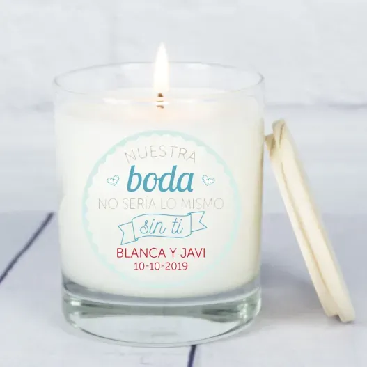 Vela personalizada regalo de bodas