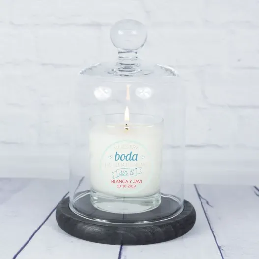 Vela personalizada regalo de bodas (Detalle de presentación)