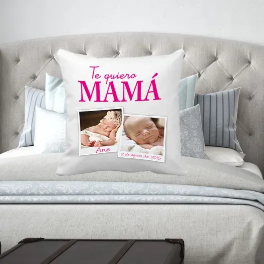 Coj&iacute;n personalizado Te quiero mam&aacute; (Vista alternativa)