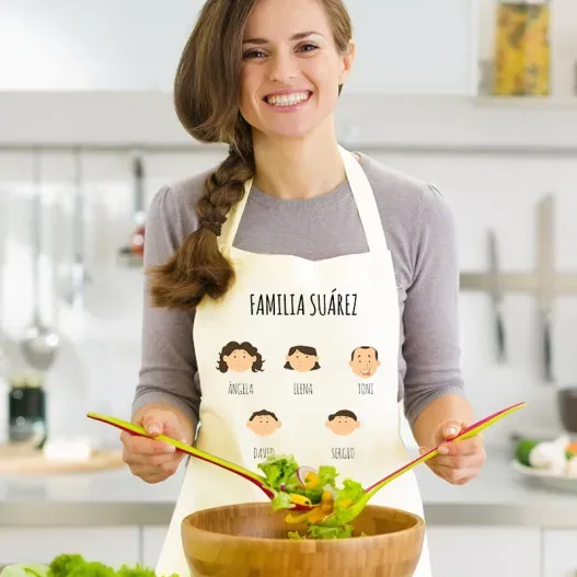 Delantal familia personalizado (Idea de regalo original)