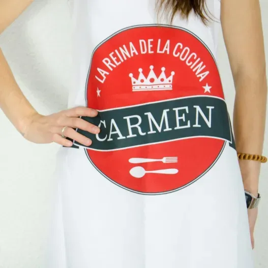 Delantal personalizado la reina de la cocina (Idea de regalo original)