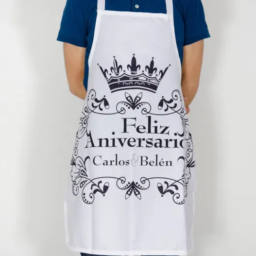 Delantal personalizado para aniversario (Detalle de presentación)