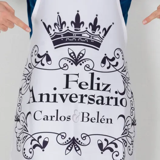 Delantal personalizado para aniversario (Idea de regalo original)