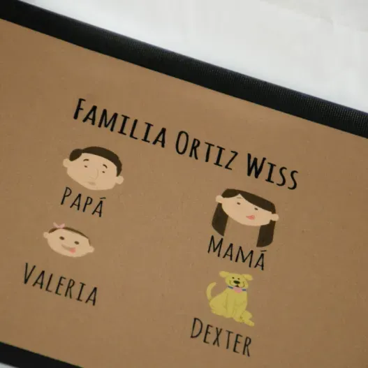 Felpudo familia personalizado (Idea de regalo original)