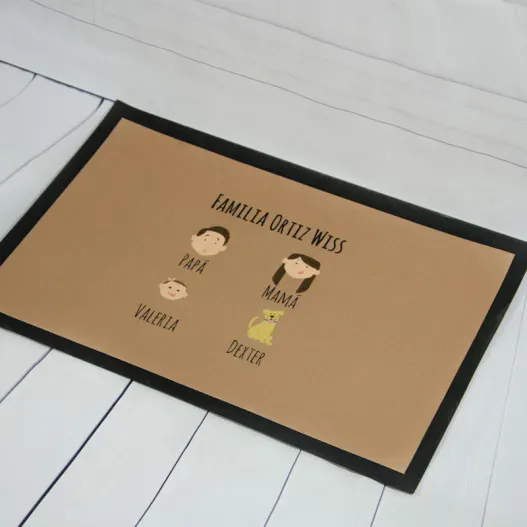 Felpudo familia personalizado