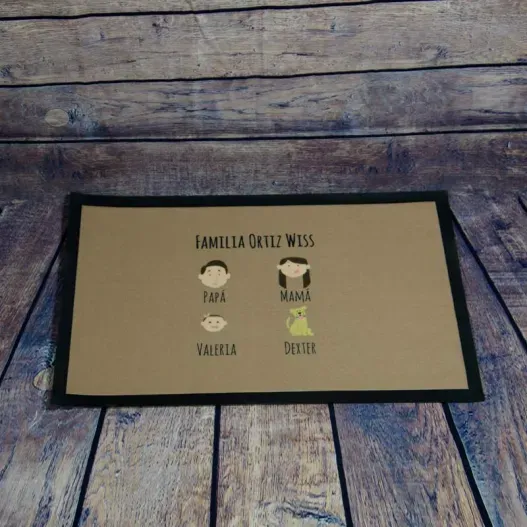 Felpudo familia personalizado (Vista alternativa)