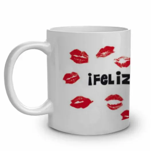 Taza "Feliz cumplea&ntilde;os" personalizada (Detalle de presentación)