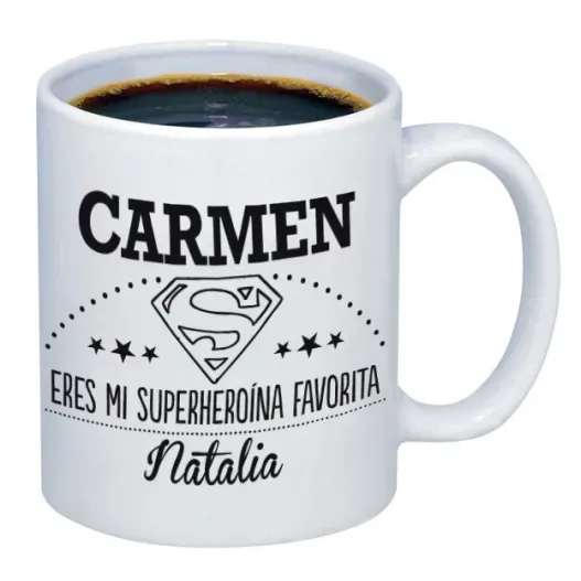 Taza personalizada para mi superhero&iacute;na (Foto de catálogo)