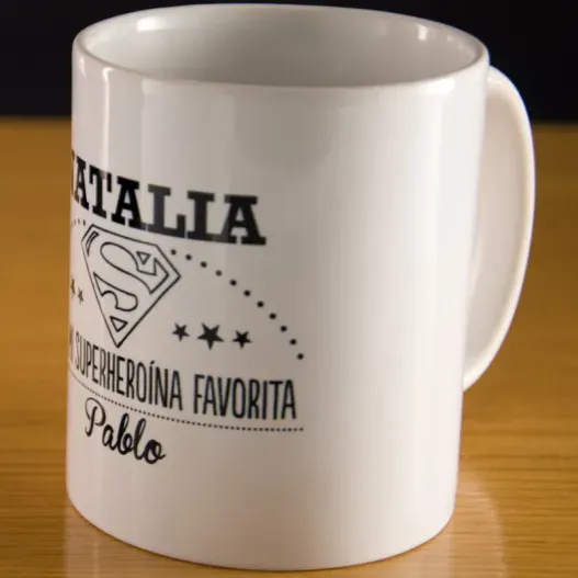 Taza personalizada para mi superhero&iacute;na (Idea de regalo original)