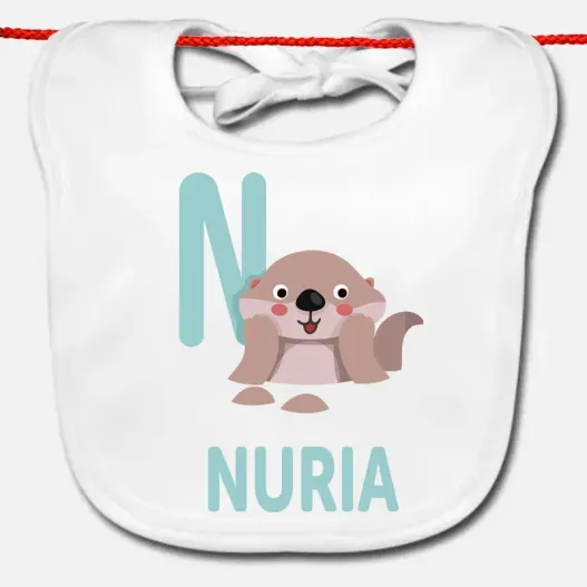 Babero beb&eacute; personalizado 'alfabeto animal' (Idea de regalo original)