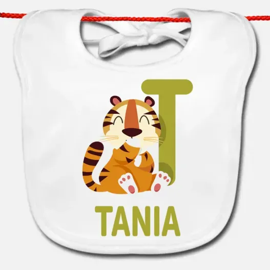 Babero beb&eacute; personalizado 'alfabeto animal' (Vista alternativa)