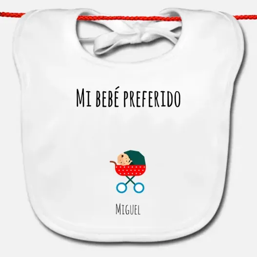 Babero familias personalizado (Detalle de presentación)