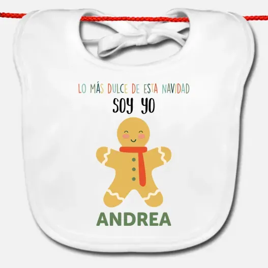Babero personalizado 'Galleta de Navidad'