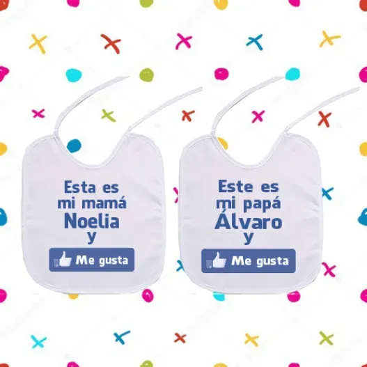 Babero personalizado Me gusta (Vista alternativa)