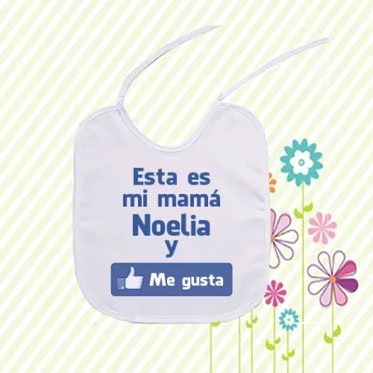 Babero personalizado Me gusta (Idea de regalo original)