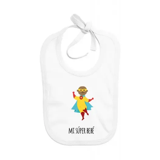 Babero BIO S&uacute;per familia personalizado (Idea de regalo original)