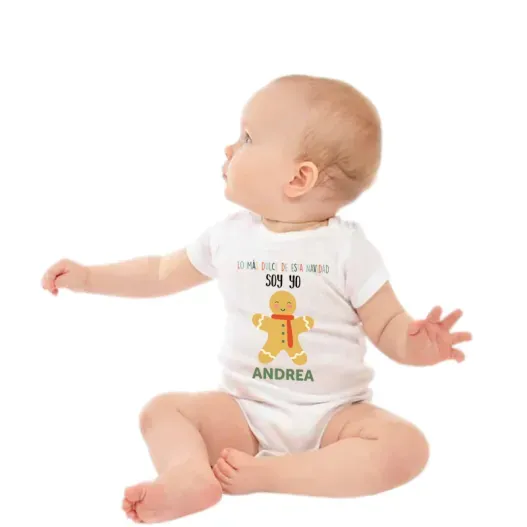 Body beb&eacute; personalizado 'Galleta de Navidad' (Idea de regalo original)