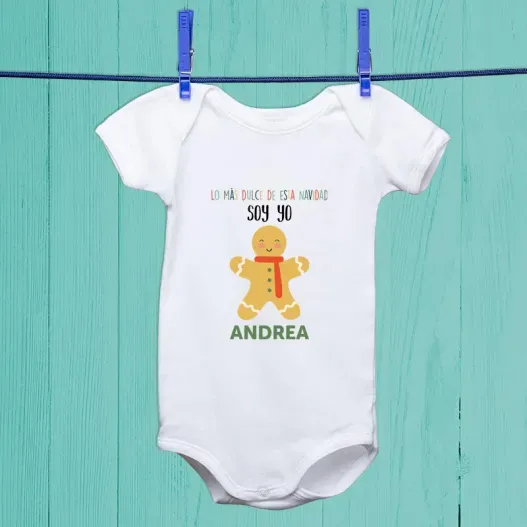Body beb&eacute; personalizado 'Galleta de Navidad'