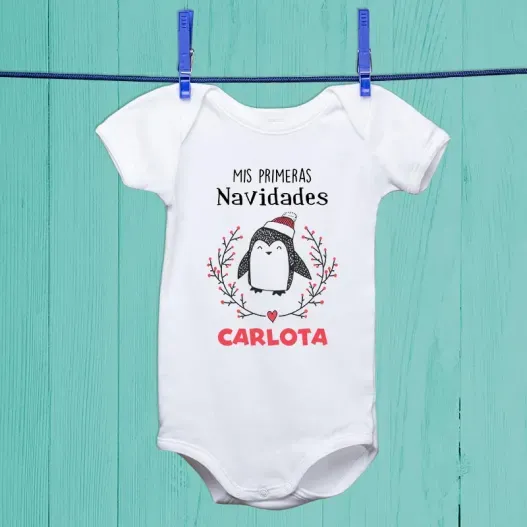 Body beb&eacute; personalizado 'Mis primeras navidades'