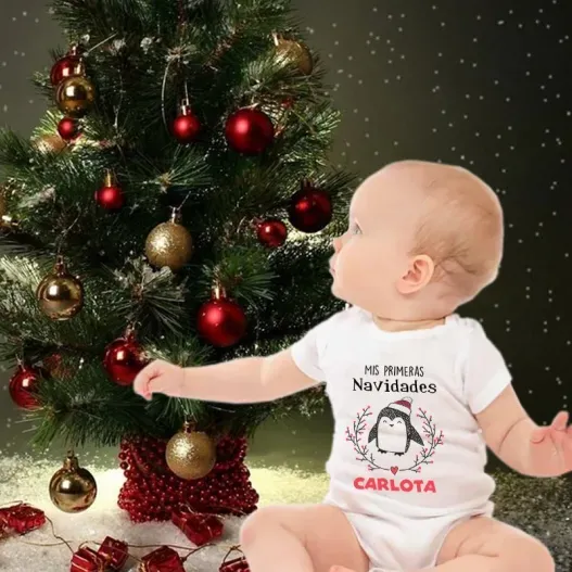 Body beb&eacute; personalizado 'Mis primeras navidades' (Vista alternativa)