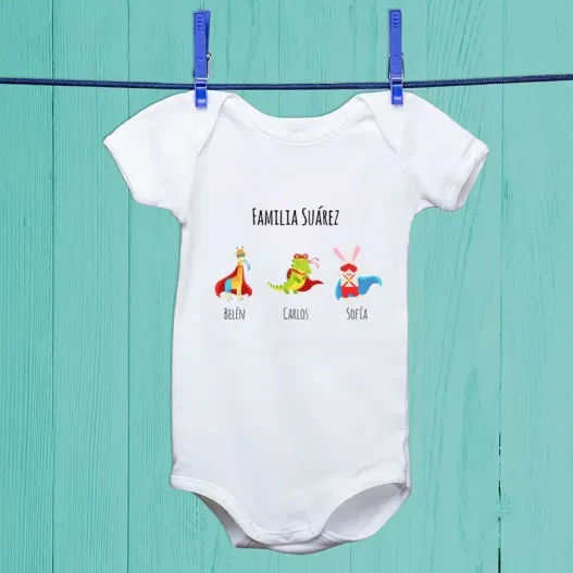 Body familias personalizado (Idea de regalo original)