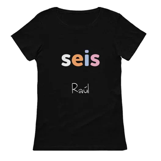 Body o camiseta infantil personalizada 'Edades' (Detalle de presentación)
