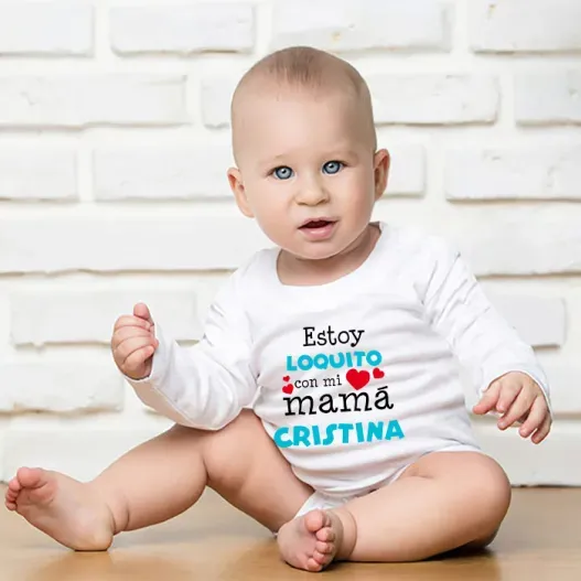 Body personalizado estoy loquito con... (Foto de catálogo)