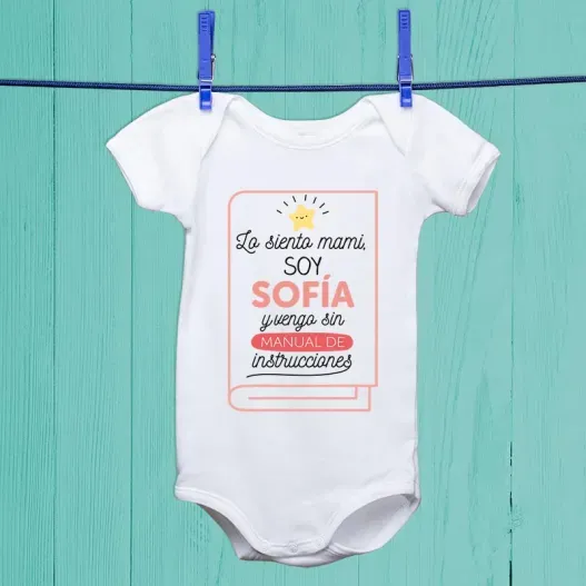 Body personalizado 'Vengo sin instrucciones' (Vista alternativa)