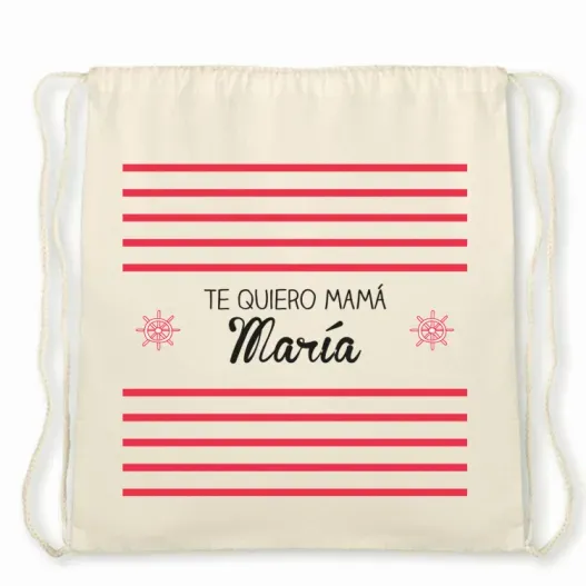 Bolsa tote bag marinera personalizada (Detalle de presentación)